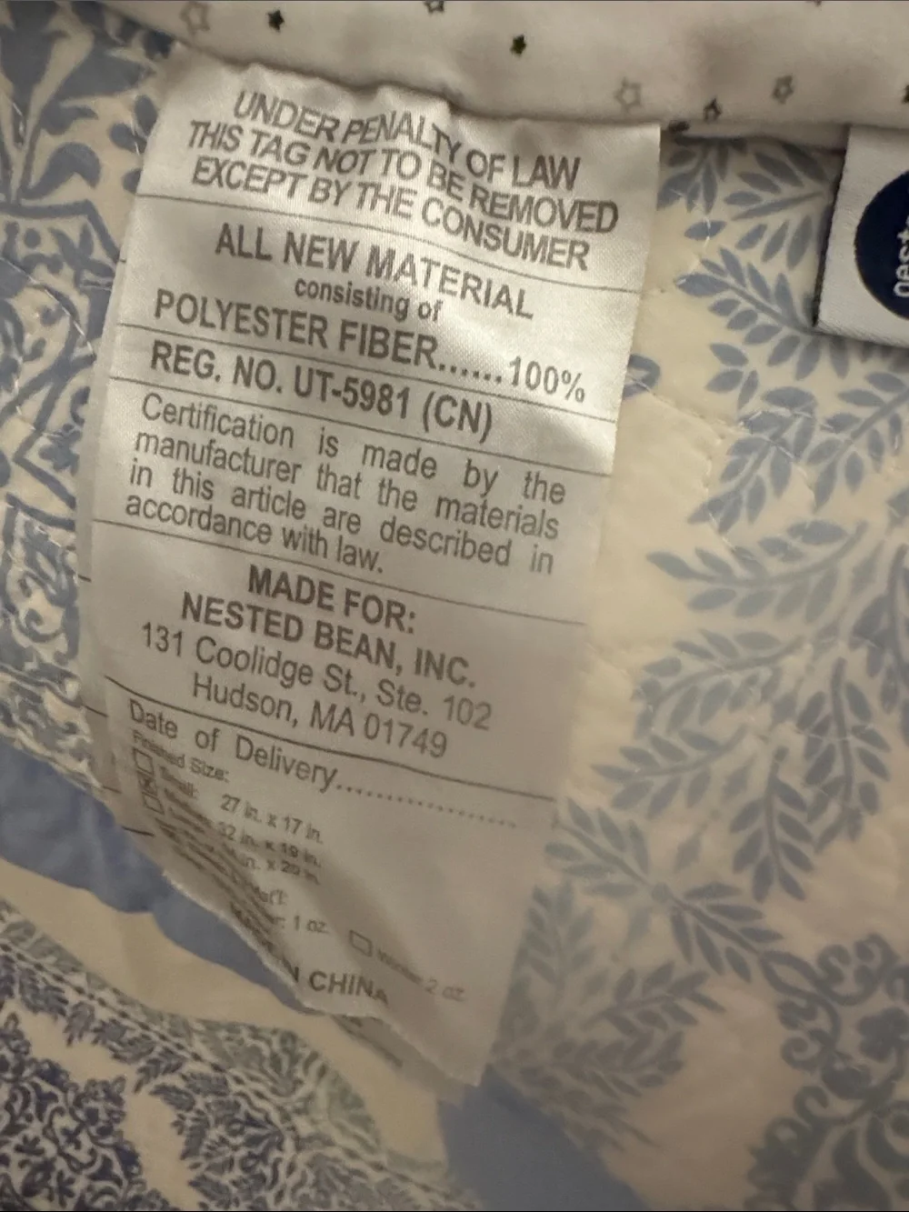 Nested Bean Light Gray and Cream Star Print Sleep Sack